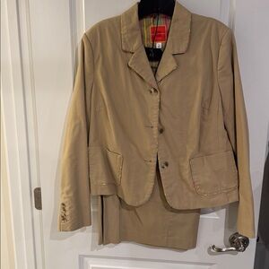 Tan Blazer and Skirt Set